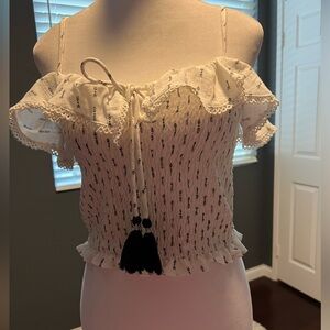 Lost + Wander flirty top adjustable straps. NWOT cute and goes with everything